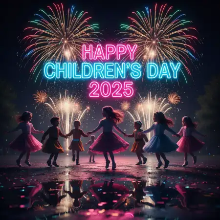 Free Happy Childrens Day 2025 Colorful Balloons Background Background Download