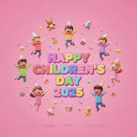 Free Happy Childrens Day 2025 Emotional Speech Background Download