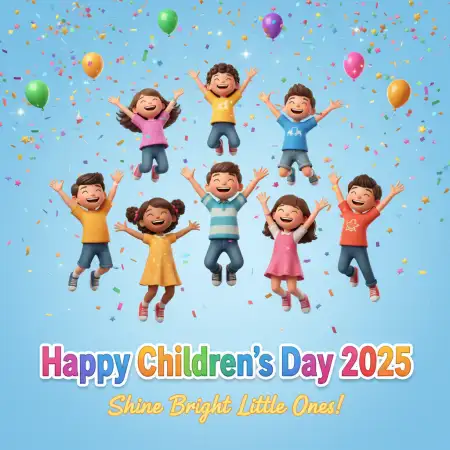 Free Happy Childrens Day 2025 Facebook Post With Captions Background Download