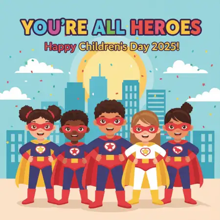 Free Happy Childrens Day 2025 Greeting Card Free Download Background Download