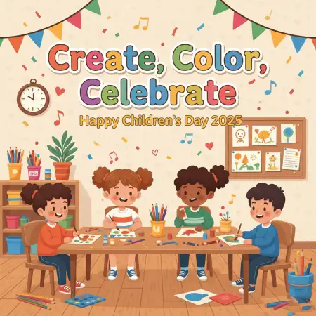 Free Happy Childrens Day 2025 Inspirational Poem For Students Background Download