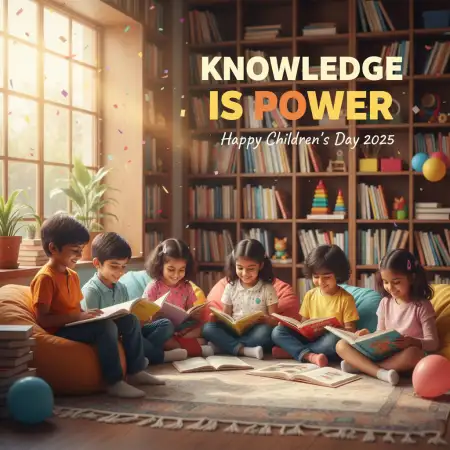 Free Happy Childrens Day 2025 Motivational Wishes Background Download