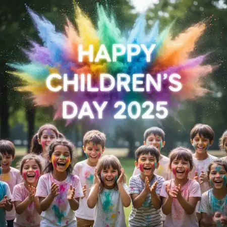 Free Happy Childrens Day 2025 Poster Background Free Background Download
