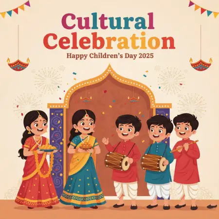 Free Happy Childrens Day 2025 Poster Making Competition Theme Background Download