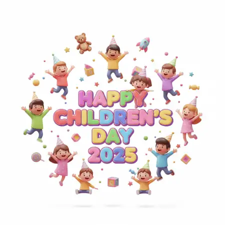 Free Happy Childrens Day 2025 Short Lines In English For Cards Background Download