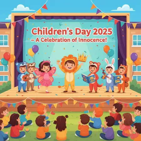 Free Happy Childrens Day 2025 Short Speech For Kids Background Download