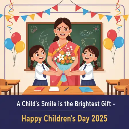 Free Happy Childrens Day 2025 Wishes From Principal Background Download