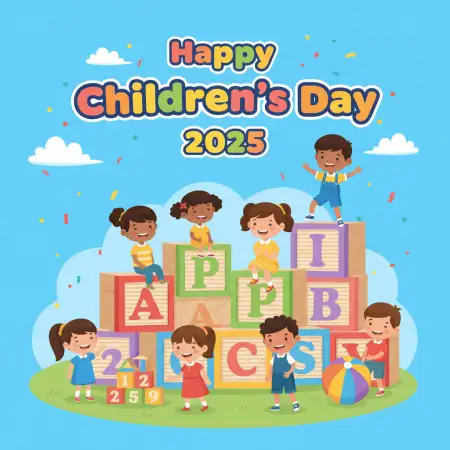 Free Happy Childrens Day 2025 Wishes In English Background Download