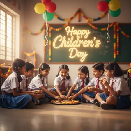 Free Happy Childrens Day Celebration Photos In School Background Download