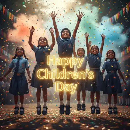 Free Happy Childrens Day Greeting Card Online Background Download