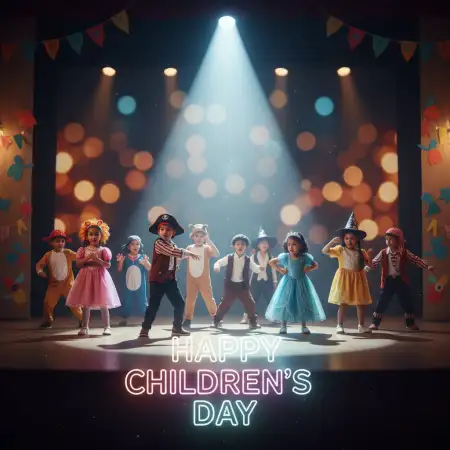 Free Happy Childrens Day Invitation Card Design Background Download