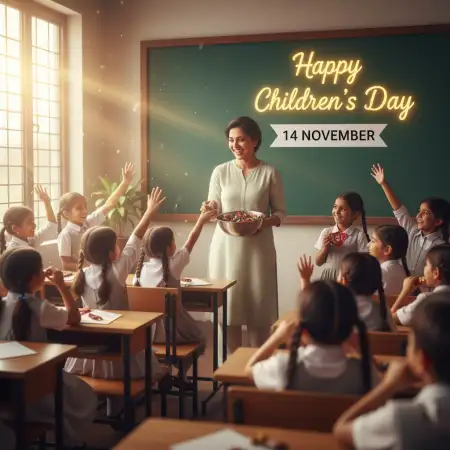 Free Happy Childrens Day Motivational Quotes With Images Background Download