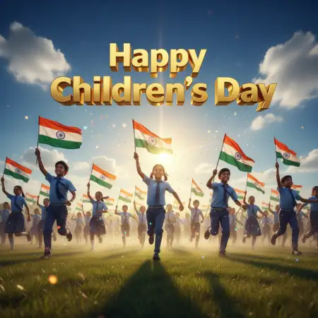 Free Happy Childrens Day Photo With Balloons And Gifts Background Download