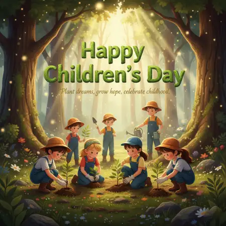 Happy Childrens Day Quotes With Cartoon Kids Images - Free Happy Childrens Day Quotes Download
