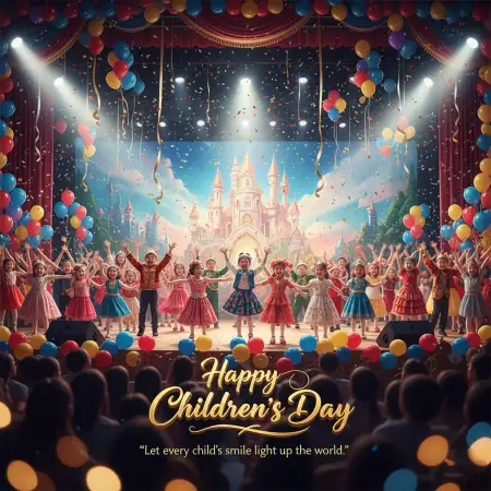 Happy Childrens Day Quotes With Vector Background - Free Happy Childrens Day Quotes Download