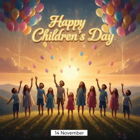 Free Happy Childrens Day Theme Poster For School Background Download