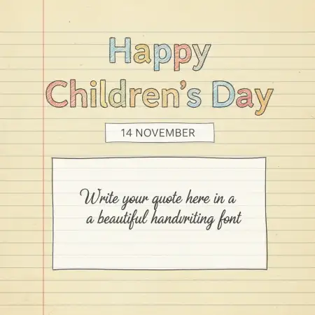 Free Happy Childrens Day Vector Illustration For Social Media Background Download