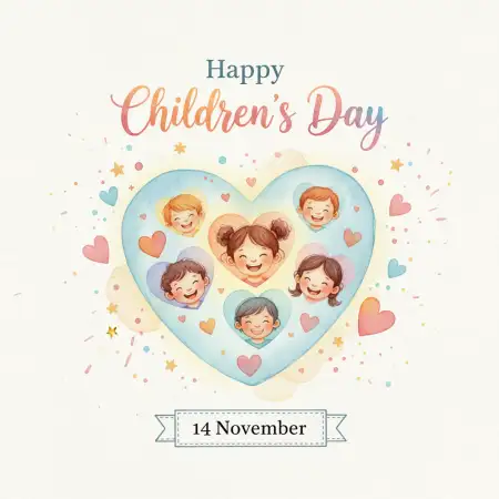 Free Happy Childrens Day Wishes Images For Daughter And Son Background Download