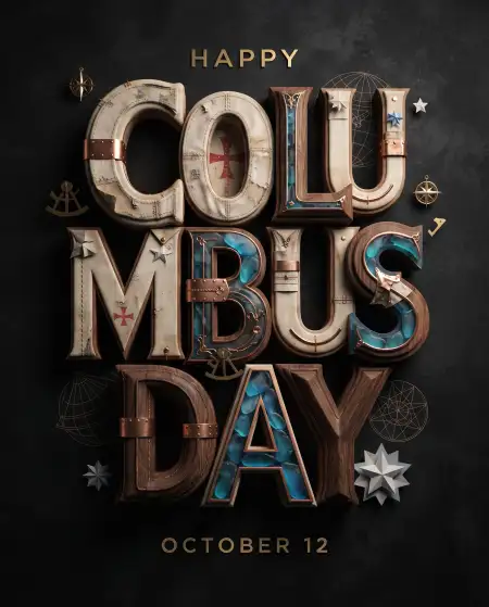 happy columbus day 2026 minimal greeting design - Columbus Day