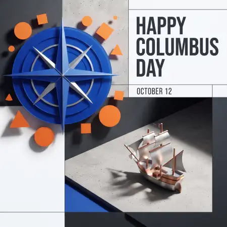 happy columbus day 2026 premium greeting - Columbus Day