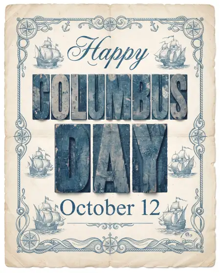 happy columbus day 2026 wishes with quotes design - Columbus Day