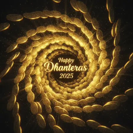 Happy Dhanteras 2025 Gold Coin Images - Free Happy Dhanteras 2025 Download