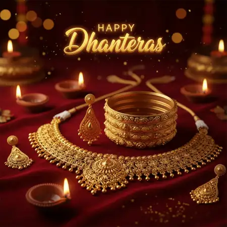 Happy Dhanteras 2025 Hd With Jewellery - Free Happy Dhanteras 2025 Download