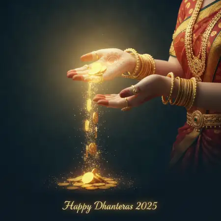 Happy Dhanteras 2025 Motivational Wishes In Hindi - Free Happy Dhanteras 2025 Download