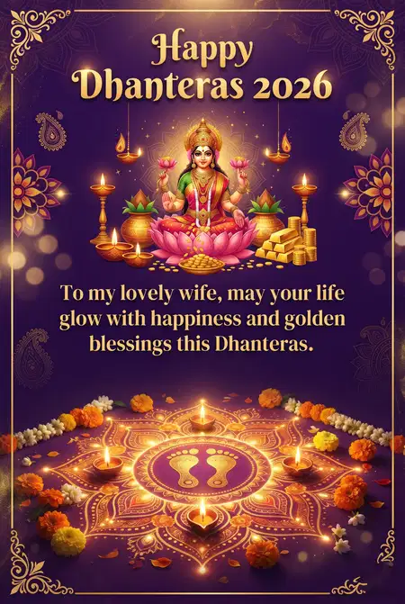happy dhanteras 2026 romantic wishes for couples - Happy Dhanteras 2026