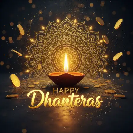 Happy Dhanteras Invitation Card Design - Free Card Download