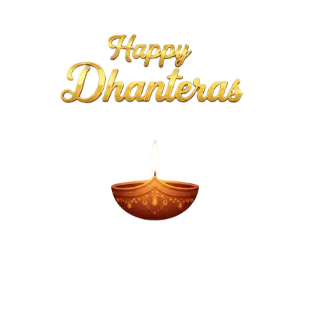 Happy Dhanteras Png With Shining Diya - Free Dhanteras Png Download