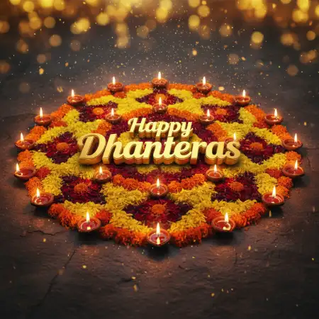 Free Happy Dhanteras Rangoli Design Images Background Download