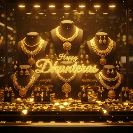 Free Happy Dhanteras Wishes For Business Growth Background Download