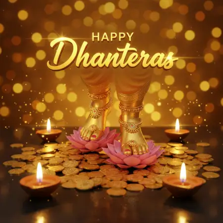 Free Happy Dhanteras Wishes For Family And Relatives Background Download