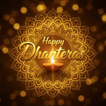 Free Happy Dhanteras Wishes For Husband Wife Background Download