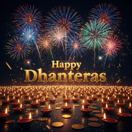 Free Happy Dhanteras Wishes In Hindi For Family Background Download