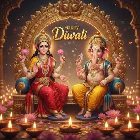 Happy Diwali 2025 Card Design With Lights - Free Happy Diwali 2025 Wishes Download