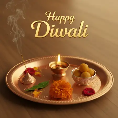 Happy Diwali 2025 Greeting Poster In Hindi - Free Happy Diwali 2025 Wishes Download
