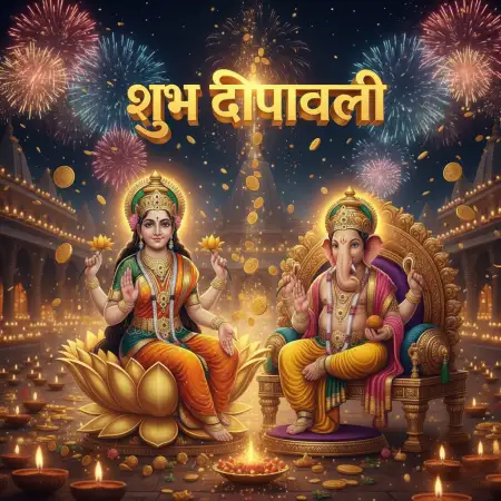 Happy Diwali 2025 Photo With Lakshmi Ganesh Sitting Together - Free Happy Diwali With Lakshmi Download