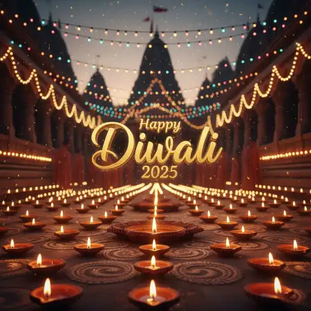 Happy Diwali 2025 Wishes Banner For Business Promotion - Free Happy Diwali 2025 Wishes Download