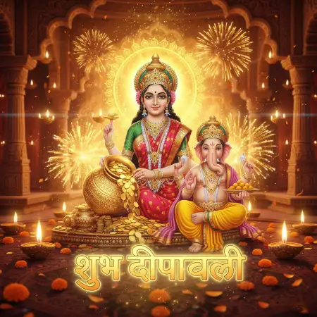 Happy Diwali Festival Images With Goddess Lakshmi - Free Happy Diwali With Lakshmi Download