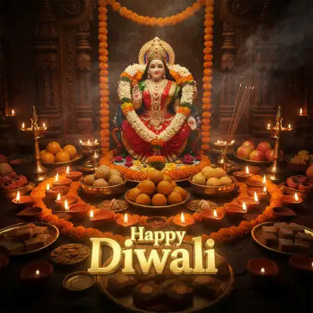 Happy Diwali Hd Picture With Lakshmi Ganesh Blessings - Free Happy Diwali With Lakshmi Download