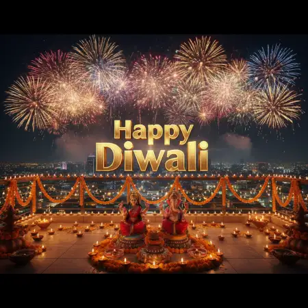 Happy Diwali Hd Wallpaper With Goddess Lakshmi Ganesh - Free Happy Diwali With Lakshmi Download