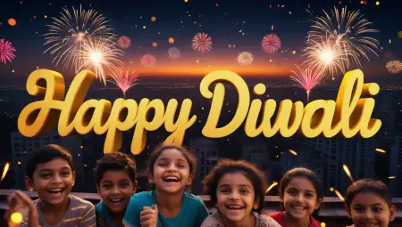 Happy Diwali Message With Light Effects - Free Happy Diwali Message Download