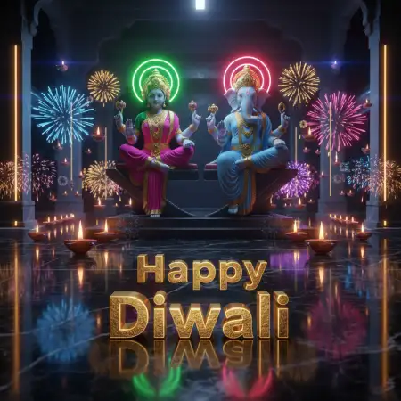 Happy Diwali Quotes With Lakshmi Ganesh Image - Free Happy Diwali With Lakshmi Download