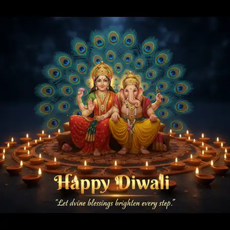 Happy Diwali Quotes With Lord Ganesha And Lakshmi - Free Happy Diwali With Quotes Download