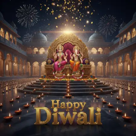 Happy Diwali Whatsapp Status With Lakshmi Ganesh Image - Free Happy Diwali With Lakshmi Download