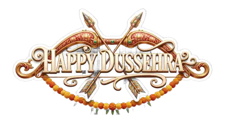 happy dussehra 2026 wishes decorative lettering png - Happy Dussehra 2026 Wishes