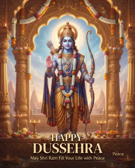 happy dussehra 2026 wishes in hindi with lord rama - Happy Dussehra 2026 Wishes