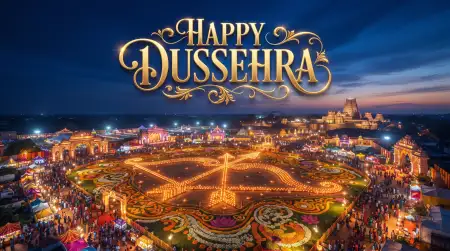 happy dussehra 2026 wishes with festival elements png - Happy Dussehra 2026 Wishes